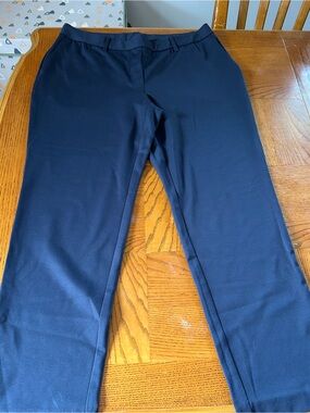 J. Jill Navy Straight-Leg Chino Pants